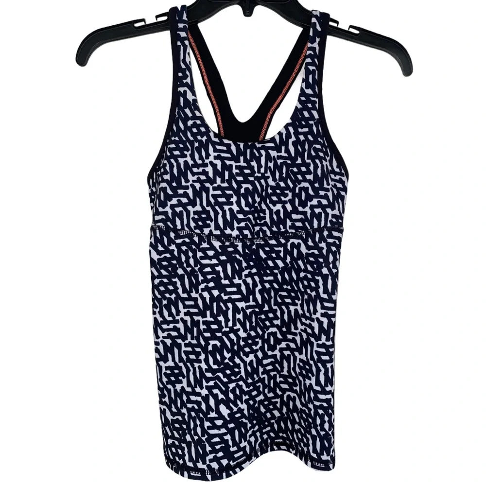 LULULEMON Tank II Net Pop Crossback Top Size 2